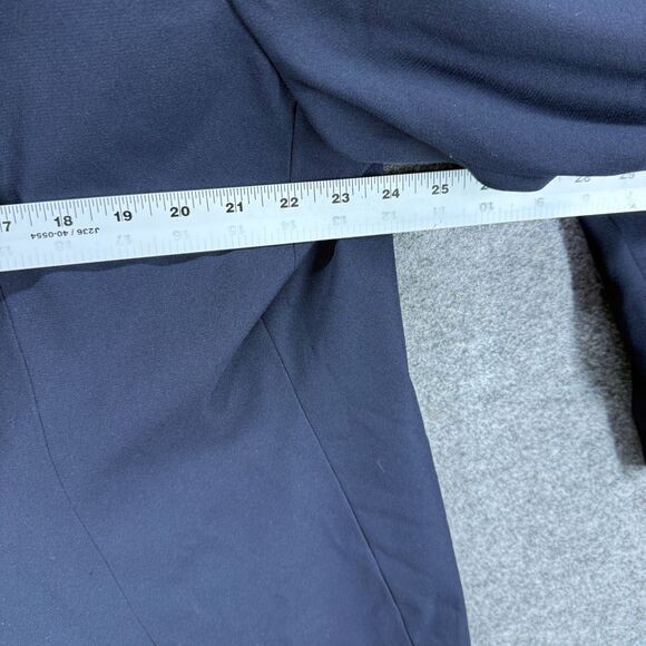 St. Anthony Blazer Women 20W Plus Blue One Button Long Sleeve Collared Lined - Picture 4 of 6